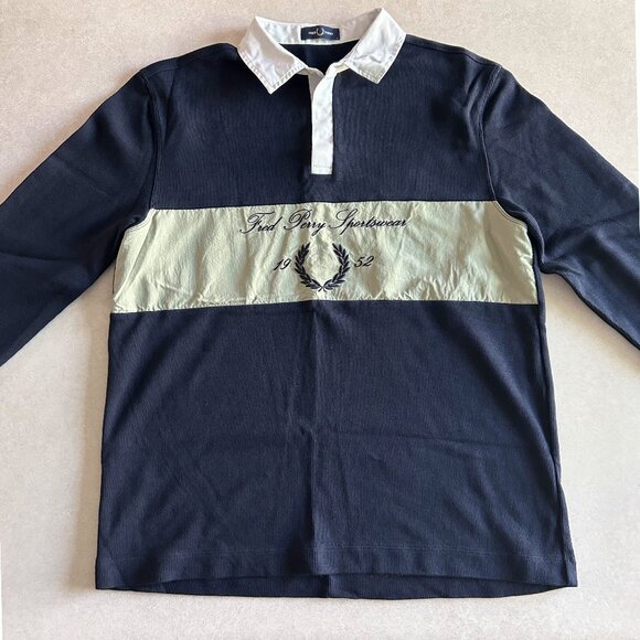 Fred Perry Embroidered Panel Rugby Polo Shirt ASO True Beauty Lee Su-Ho - Picture 6 of 12